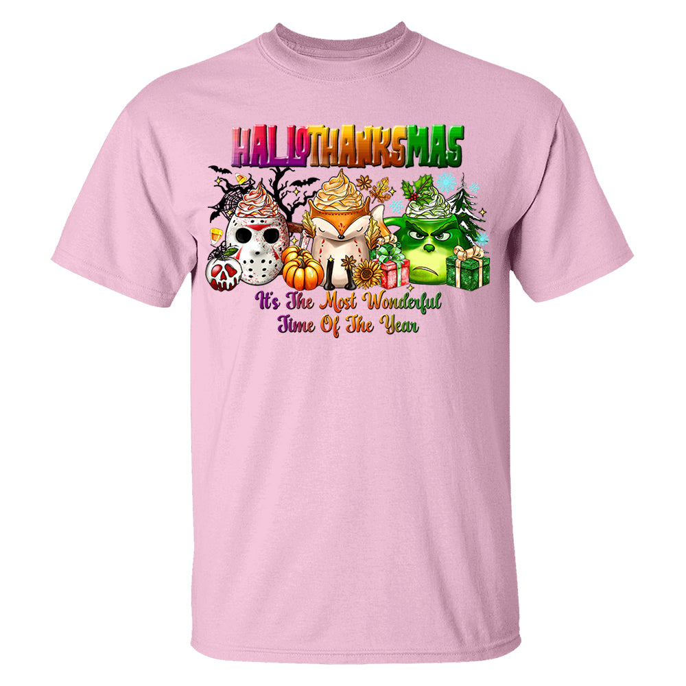 Happy Hallothanksmas Shirt - Halloween Thank Givings Christmas Shirt