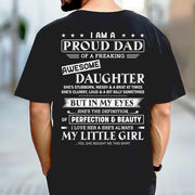 I Am A Proud Dad Of A Freaking Awesome Daughter Shirt - Gift For Dad From Daughter