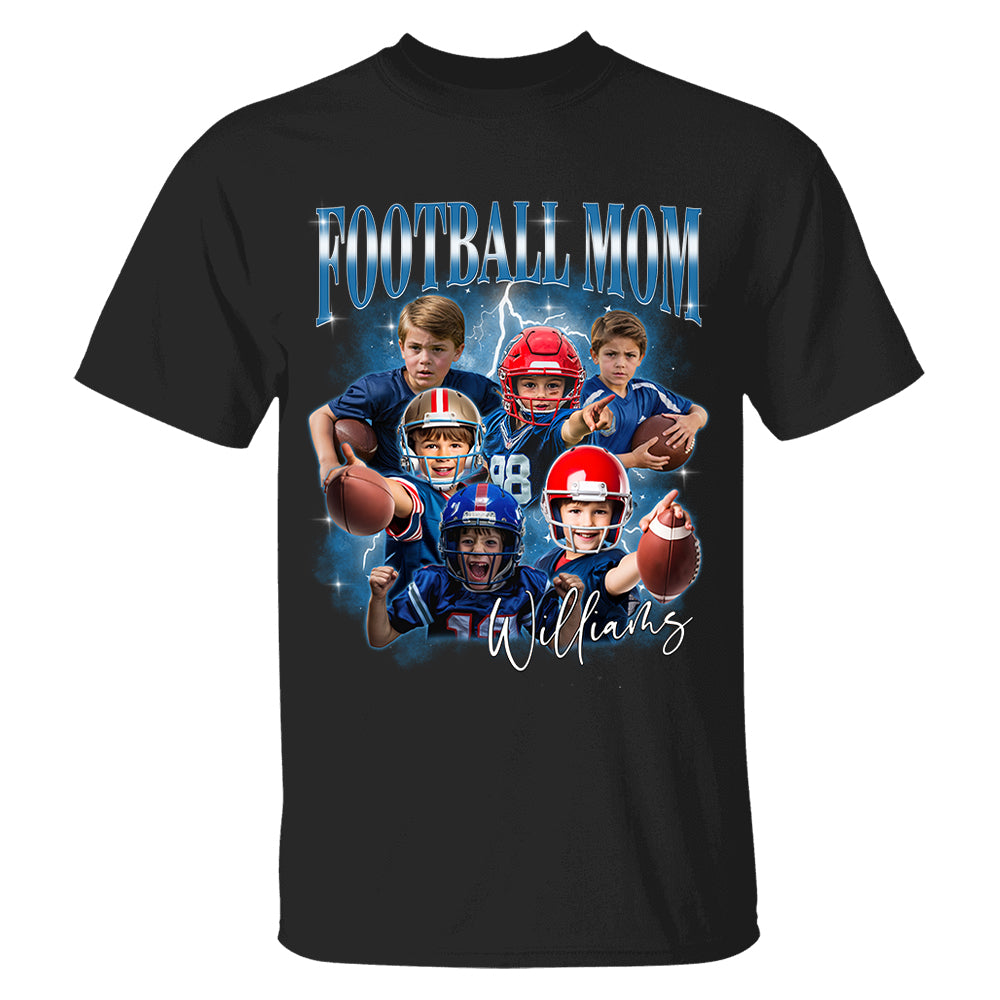Personalized Football Mom Shirts, Custom Photo Sport Family Member, Game Day Football Team Your Own Pictures
