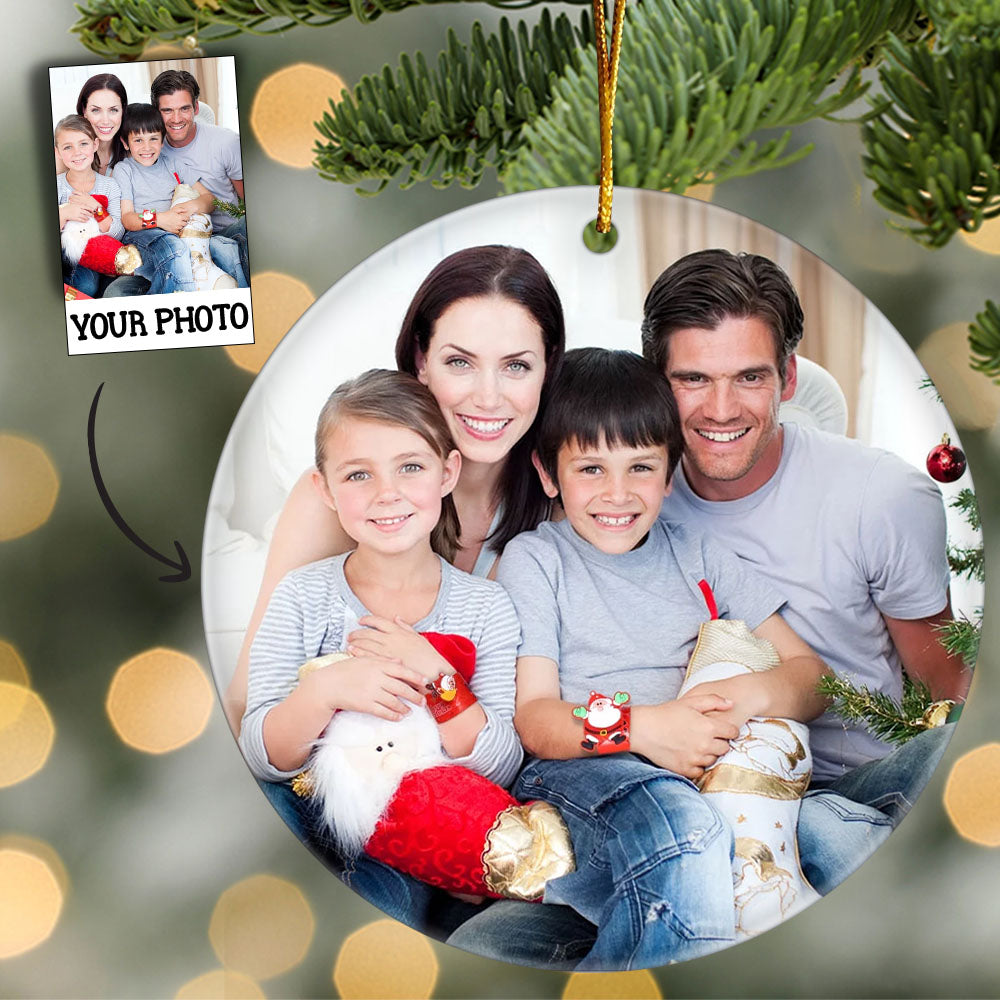 Personalized Picture-Perfect Photo Round Ornament Personal Creations Customized Ornaments Christmas Tree Home Décor Gifts