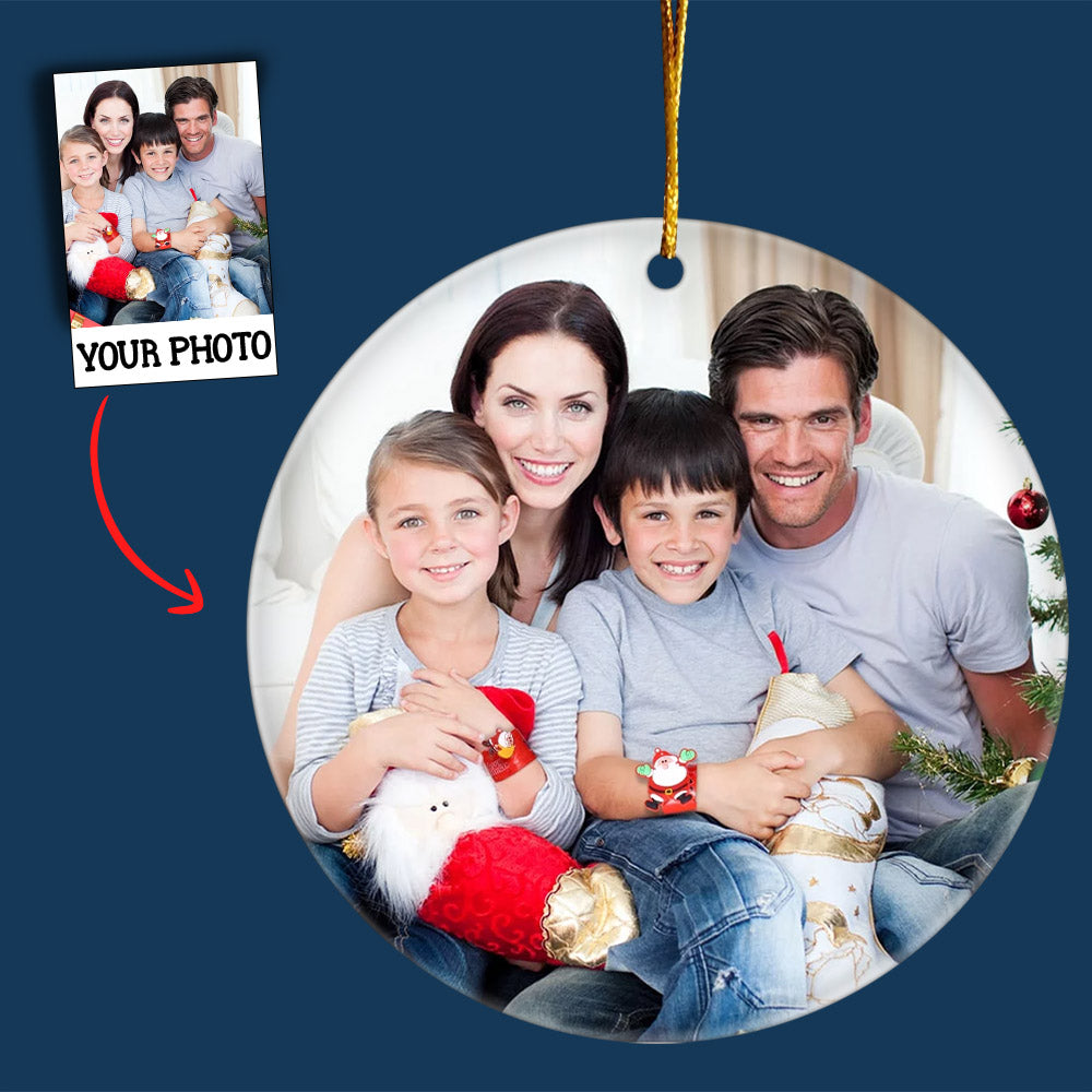 Personalized Picture-Perfect Photo Round Ornament Personal Creations Customized Ornaments Christmas Tree Home Décor Gifts