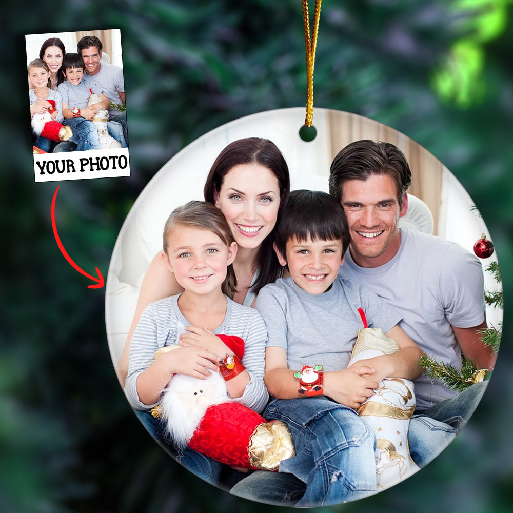 Personalized Picture-Perfect Photo Round Ornament Personal Creations Customized Ornaments Christmas Tree Home Décor Gifts