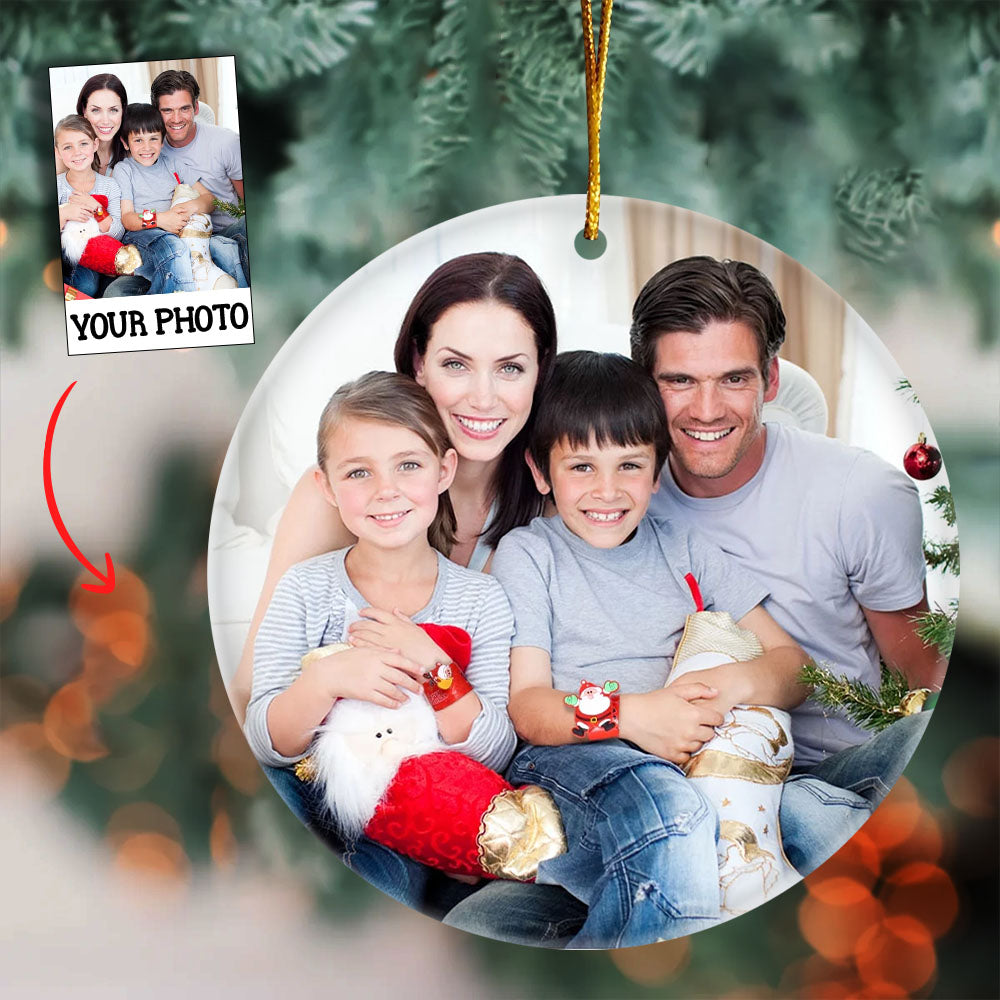 Personalized Picture-Perfect Photo Round Ornament Personal Creations Customized Ornaments Christmas Tree Home Décor Gifts