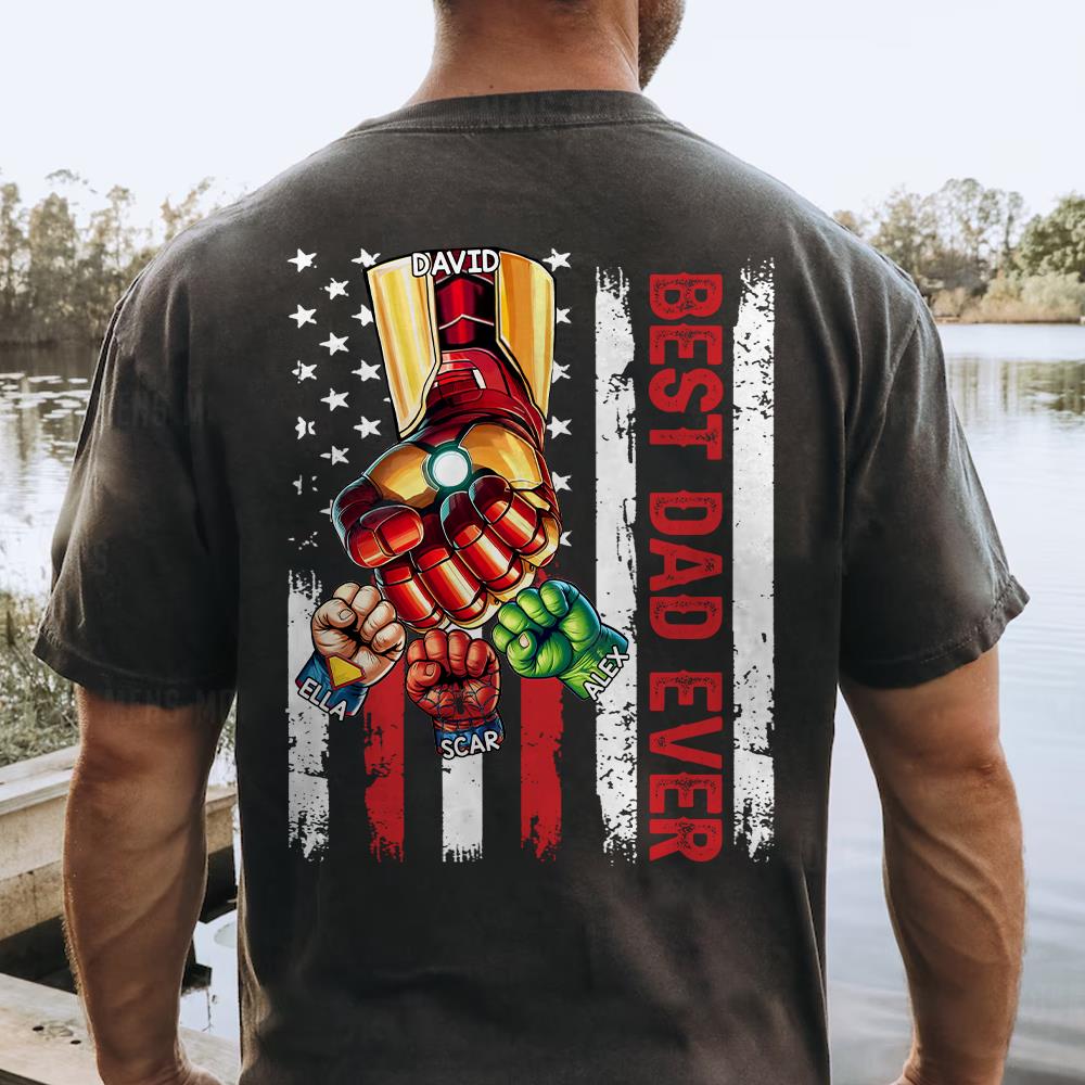 The Best Dad Ever - Family Personalized Custom Unisex T-shirt, Hoodie, Sweatshirt - Father's Day, Birthday Gift For Dad