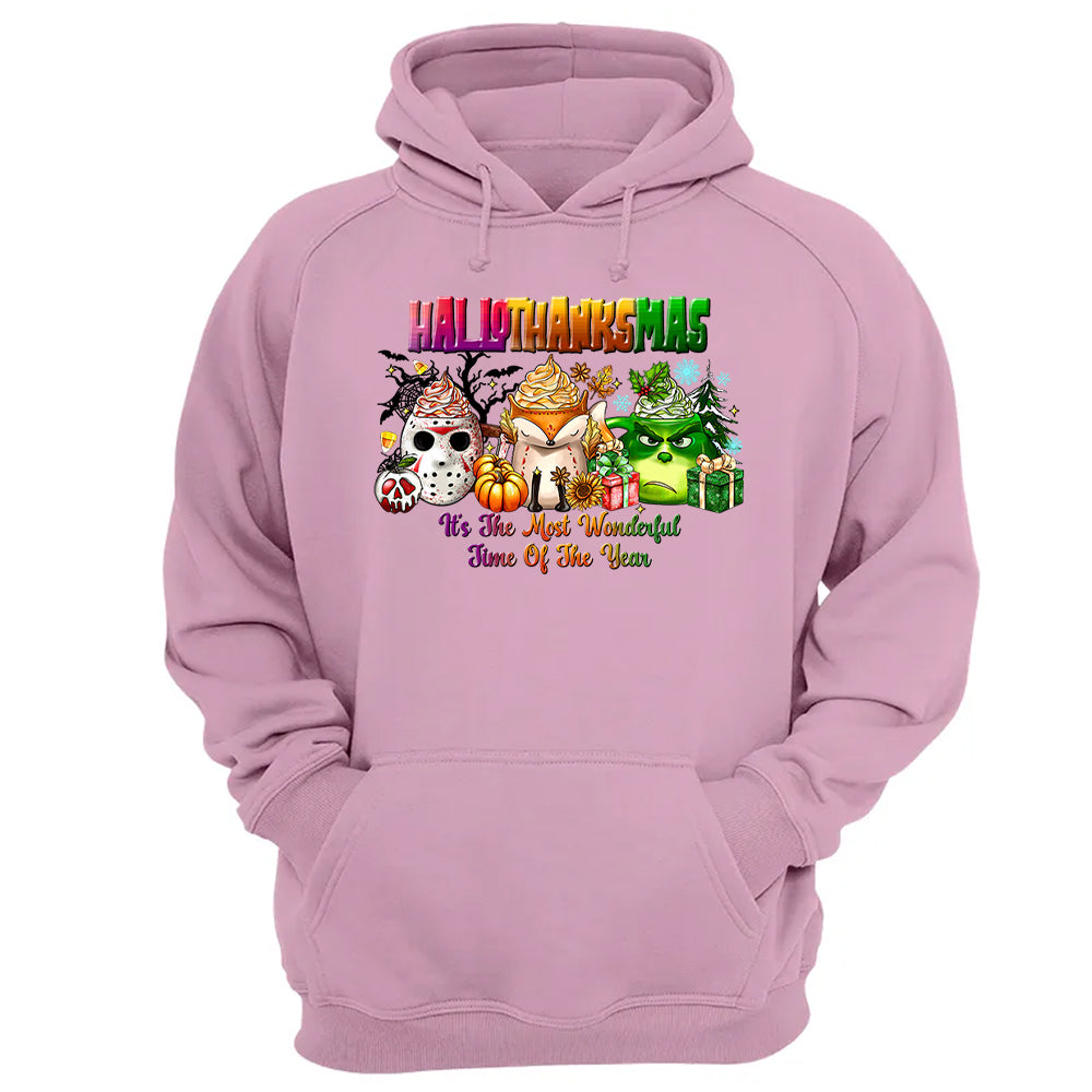 Happy Hallothanksmas Shirt - Halloween Thank Givings Christmas Shirt