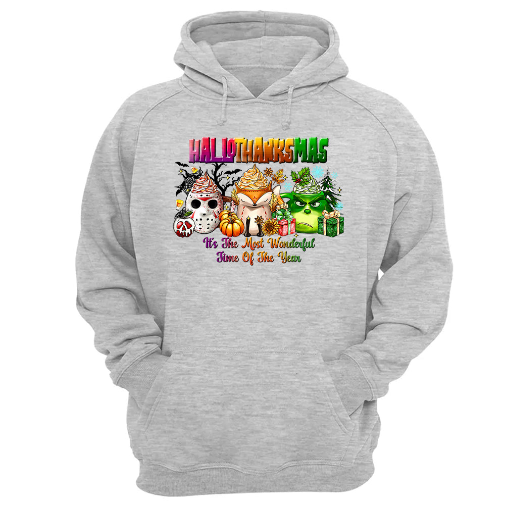 Happy Hallothanksmas Shirt - Halloween Thank Givings Christmas Shirt