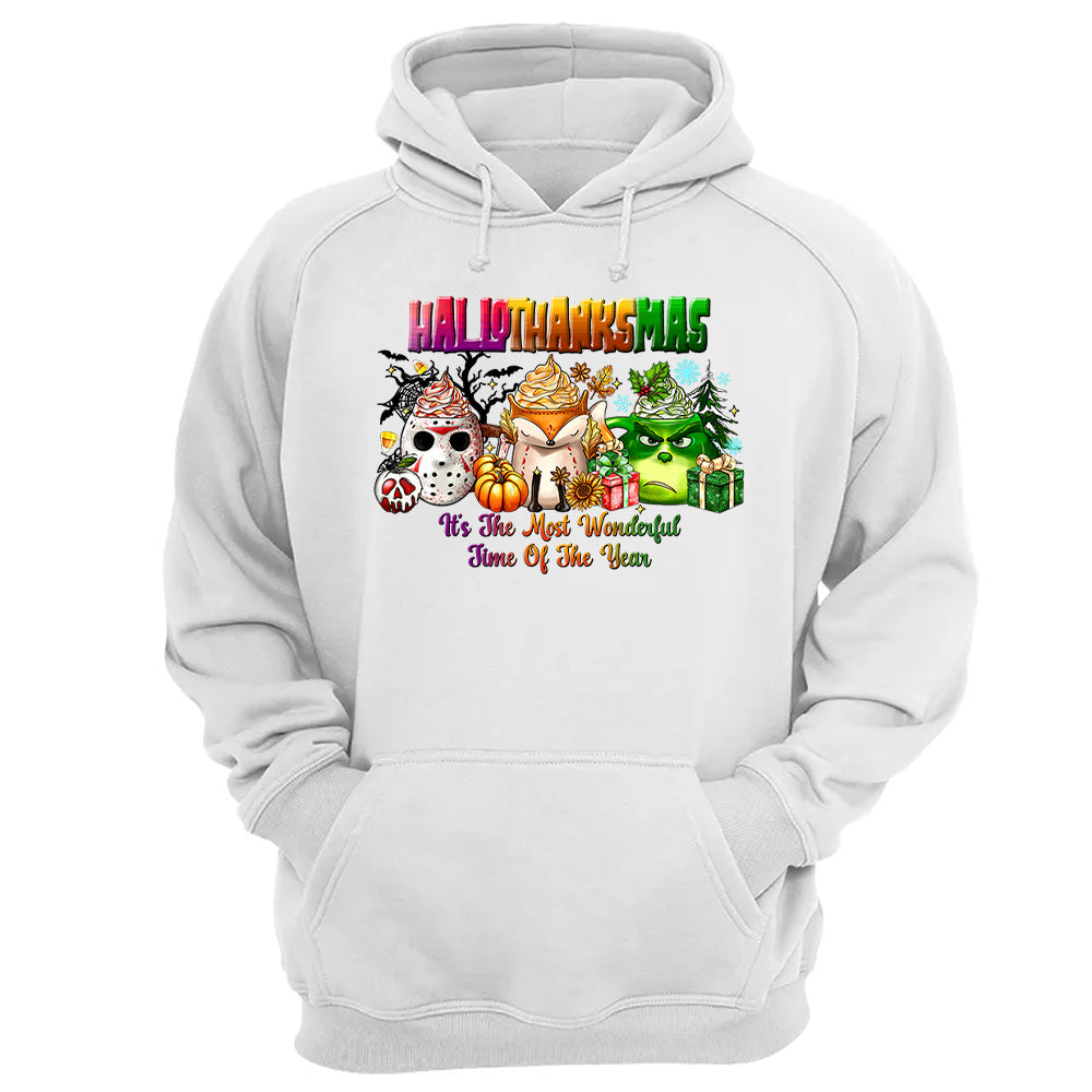 Happy Hallothanksmas Shirt - Halloween Thank Givings Christmas Shirt