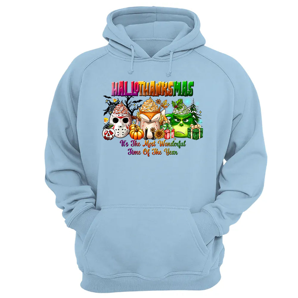 Happy Hallothanksmas Shirt - Halloween Thank Givings Christmas Shirt