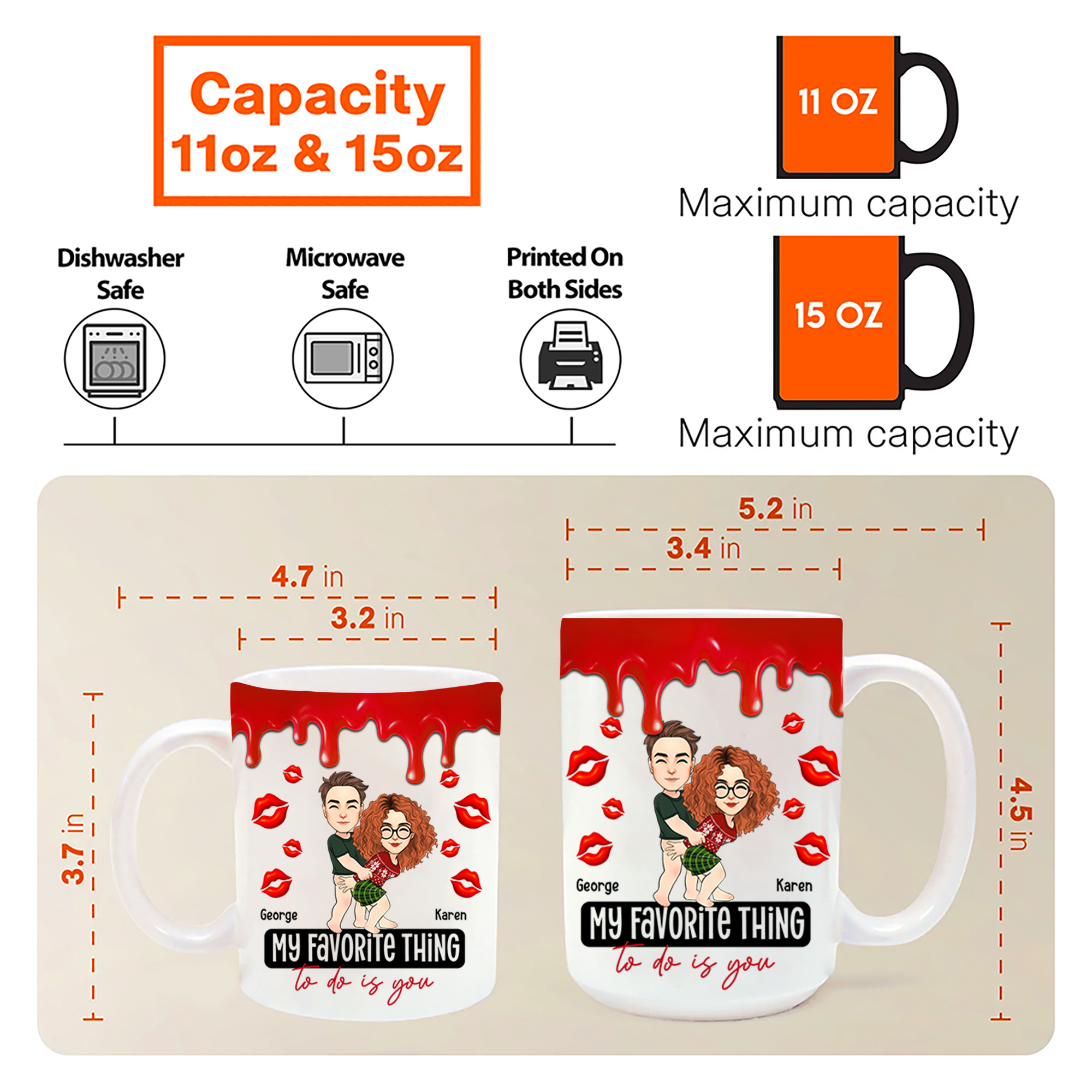 My Favorite Thing To Do Is You Personalized Mug ForCouple