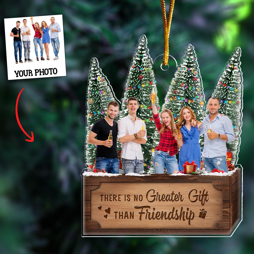 Personalized - Photo Ornament - Best Friends Gifts - There Is No Greater Gift Than Friendship - Christmas Gifts - Custom Ornament From Photo