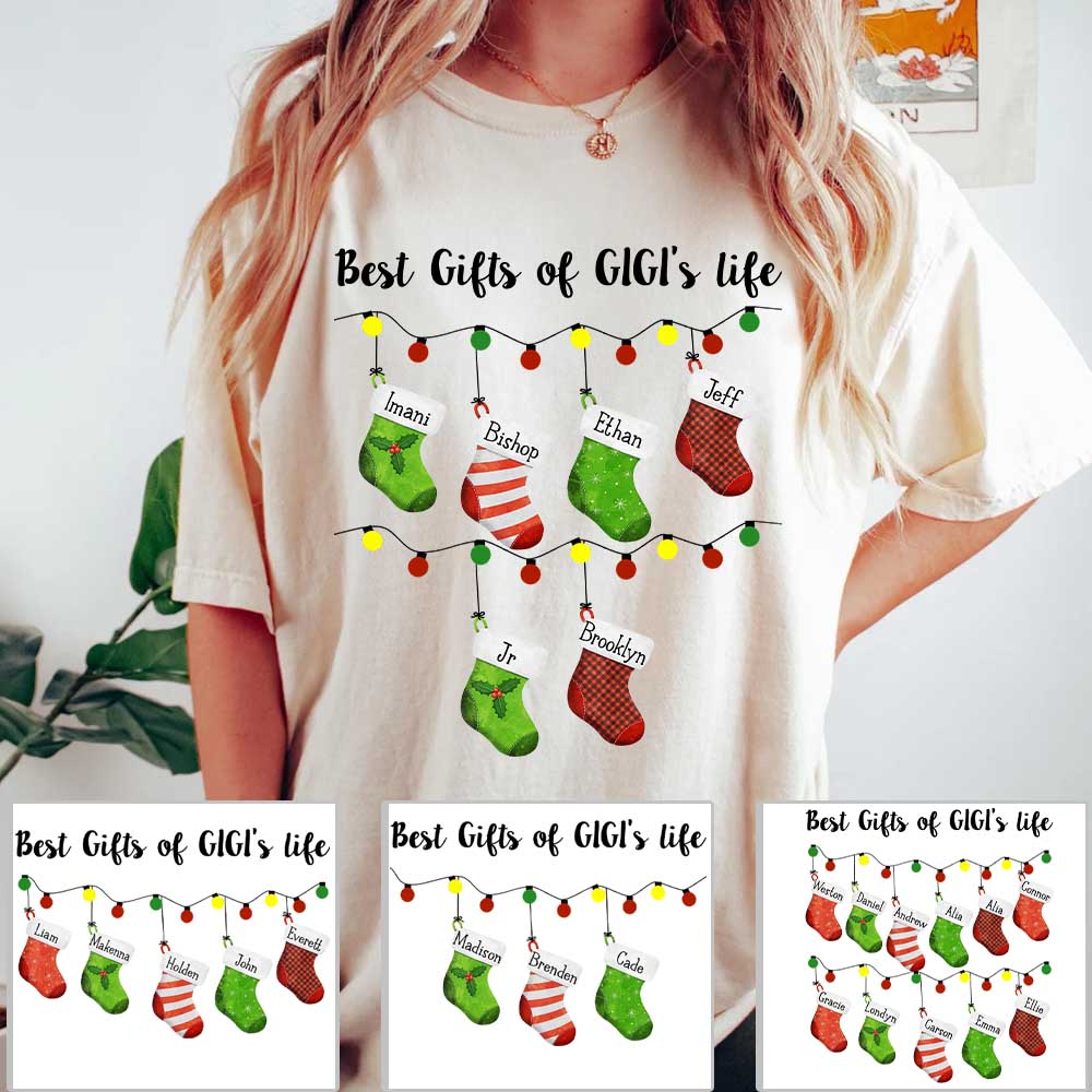 Personalized Best Gifts Of Nana's Life Christmas Shirts For Grandma, For Nana, For Mom