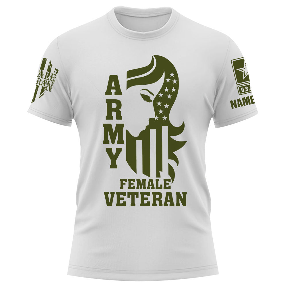 Personalized Shirt Female Veteran Custom All Branch Female Veteran Grandma Mom Veteran K1702
