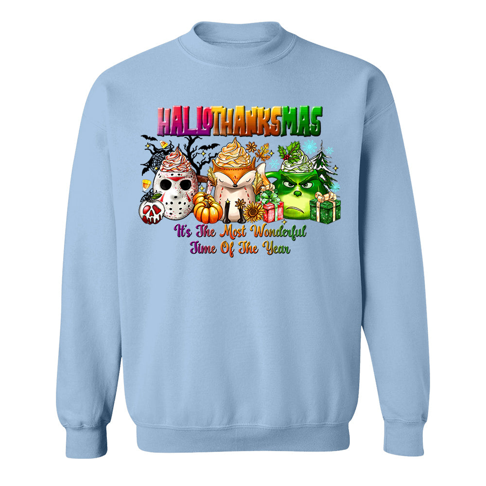 Happy Hallothanksmas Shirt - Halloween Thank Givings Christmas Shirt