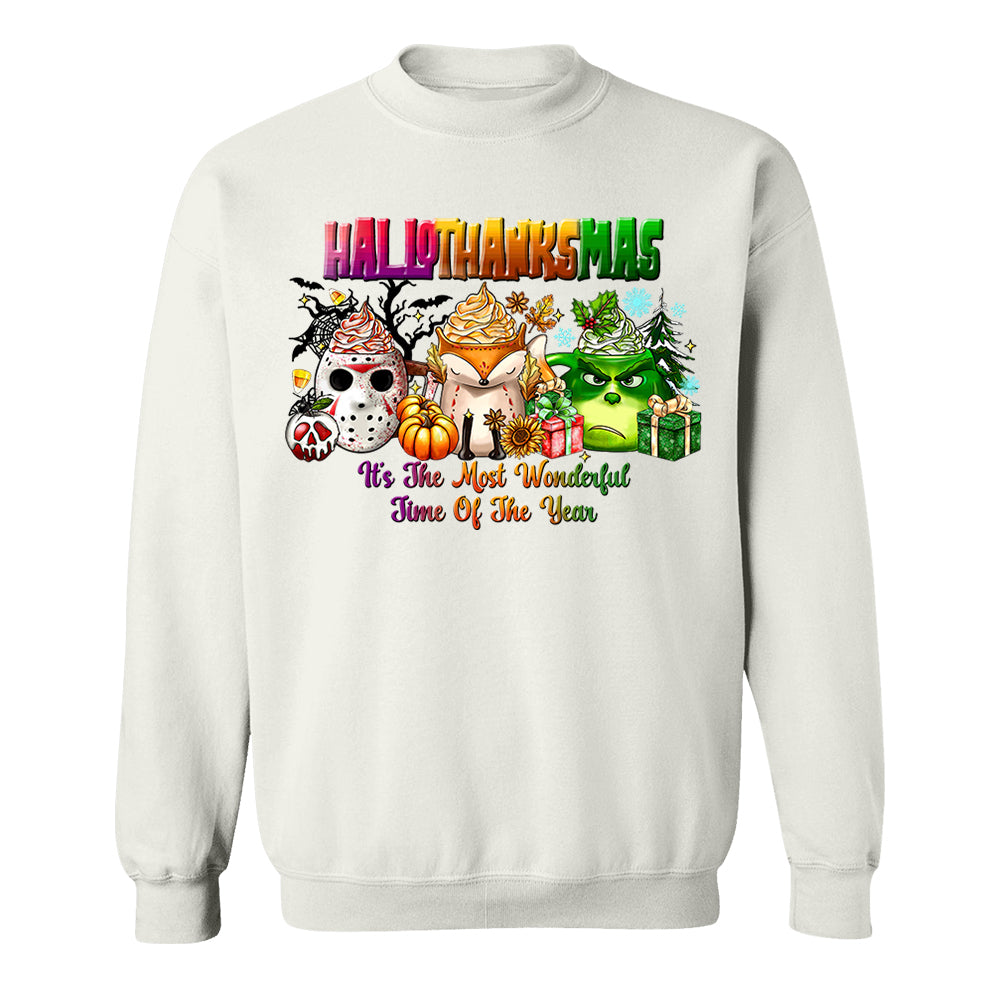 Happy Hallothanksmas Shirt - Halloween Thank Givings Christmas Shirt