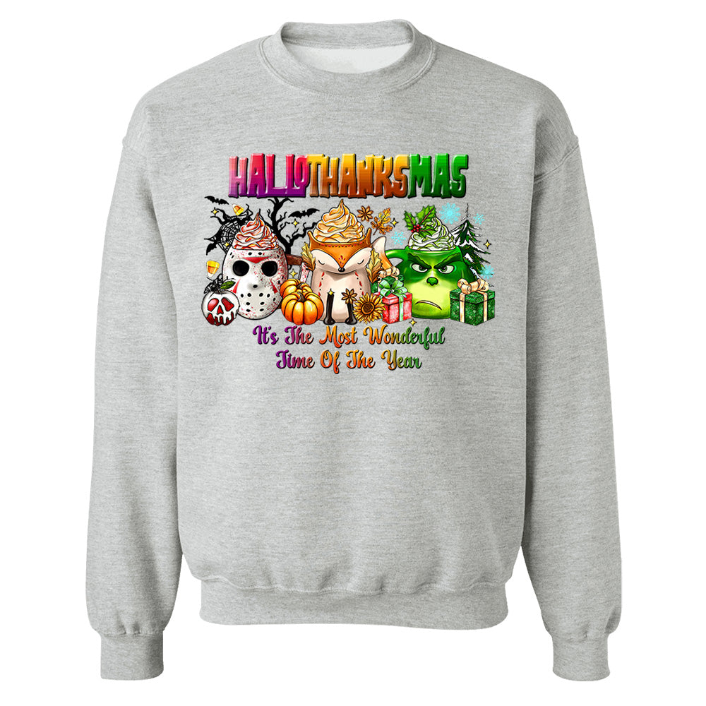 Happy Hallothanksmas Shirt - Halloween Thank Givings Christmas Shirt