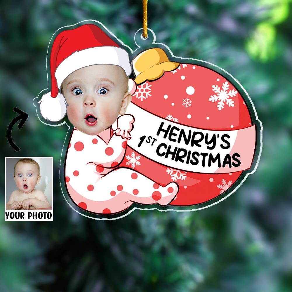 Baby First Christmas - Personalized Acrylic Photo Ornament