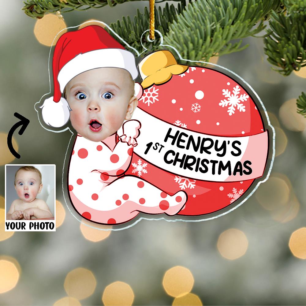 Baby First Christmas - Personalized Acrylic Photo Ornament