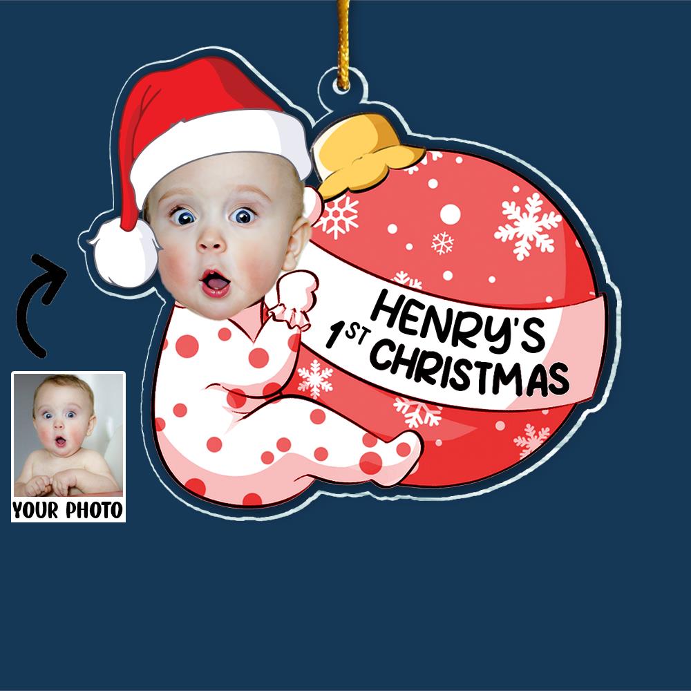 Baby First Christmas - Personalized Acrylic Photo Ornament