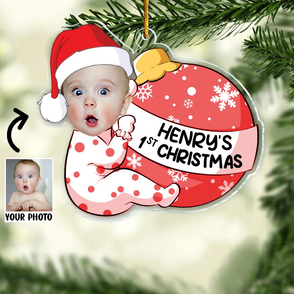 Baby First Christmas - Personalized Acrylic Photo Ornament