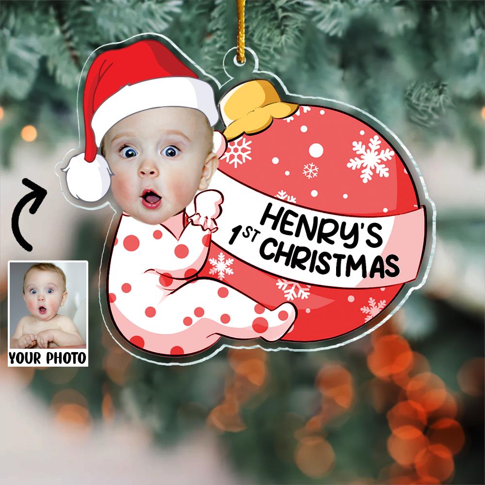 Baby First Christmas - Personalized Acrylic Photo Ornament