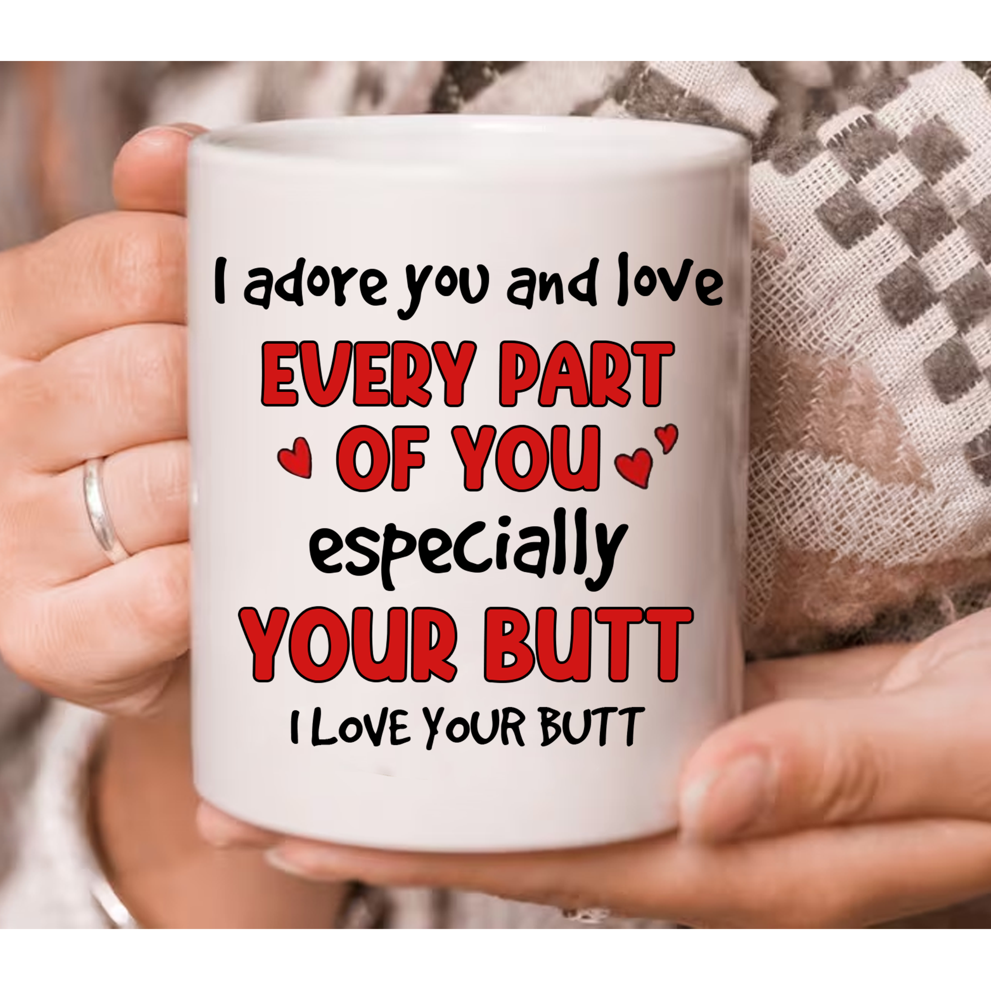 I Adore You, Couple Gift, Personalized Mug, Christmas Funny Couple Mug, Valentine's Gift Pa00
