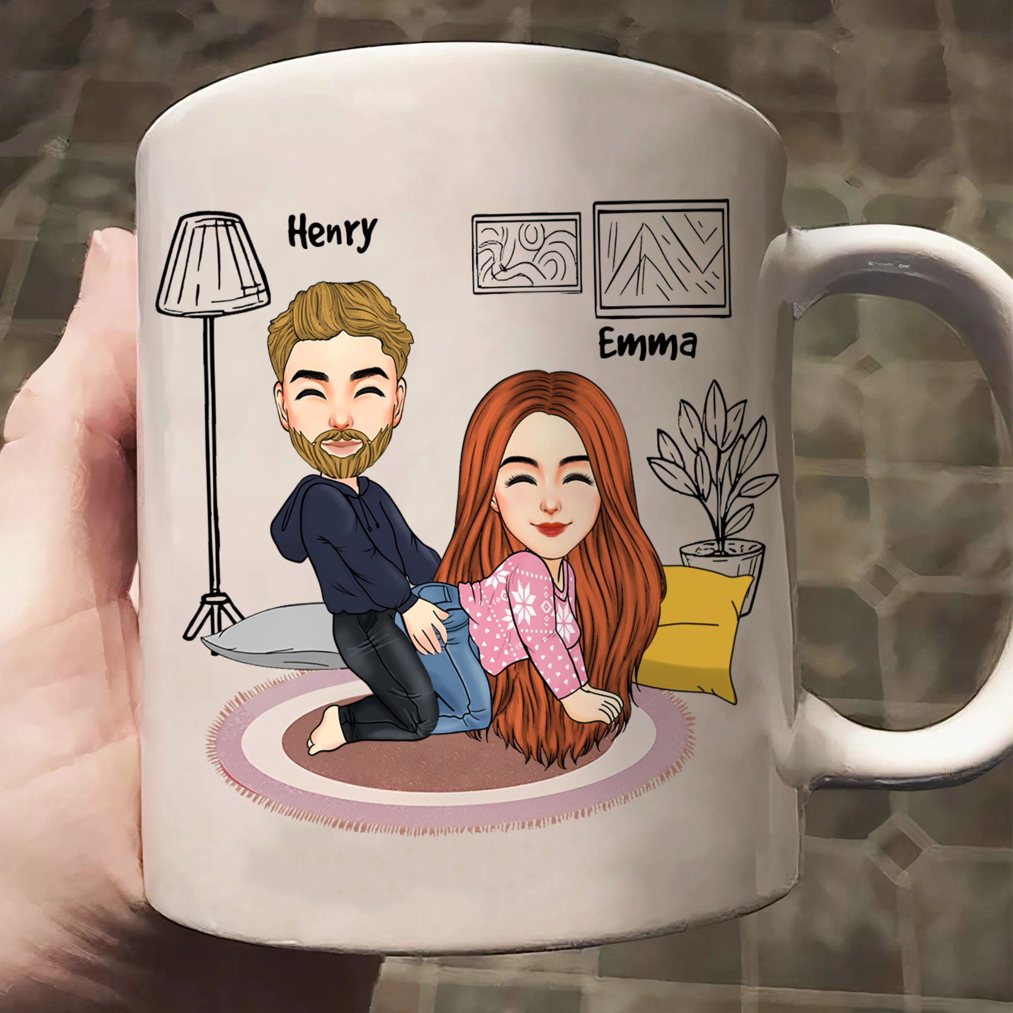 I Adore You, Couple Gift, Personalized Mug, Christmas Funny Couple Mug, Valentine's Gift Pa00
