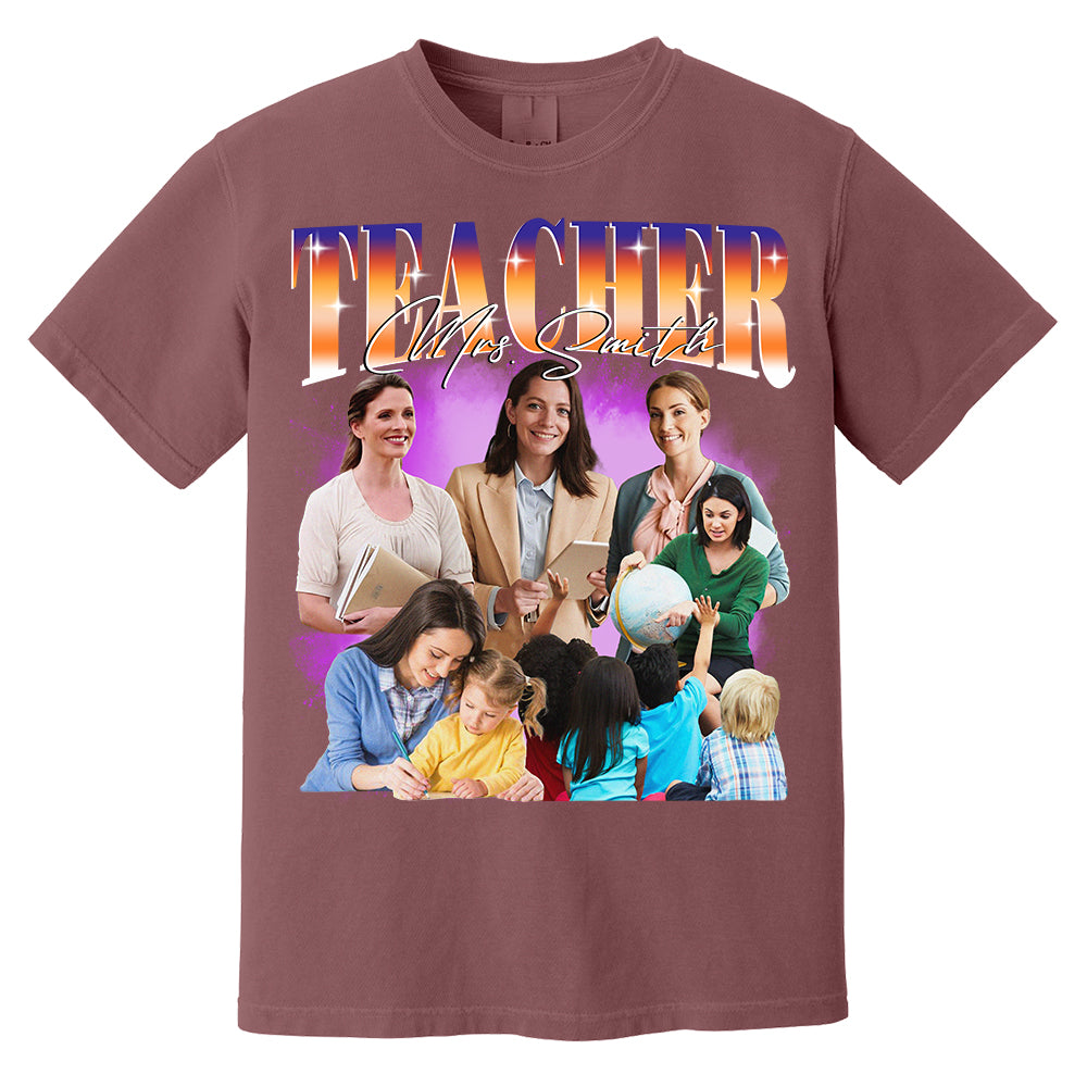 Custom Teacher Bootleg Shirt 90s Vintage Bootleg Custom Face Personalized T Shirt