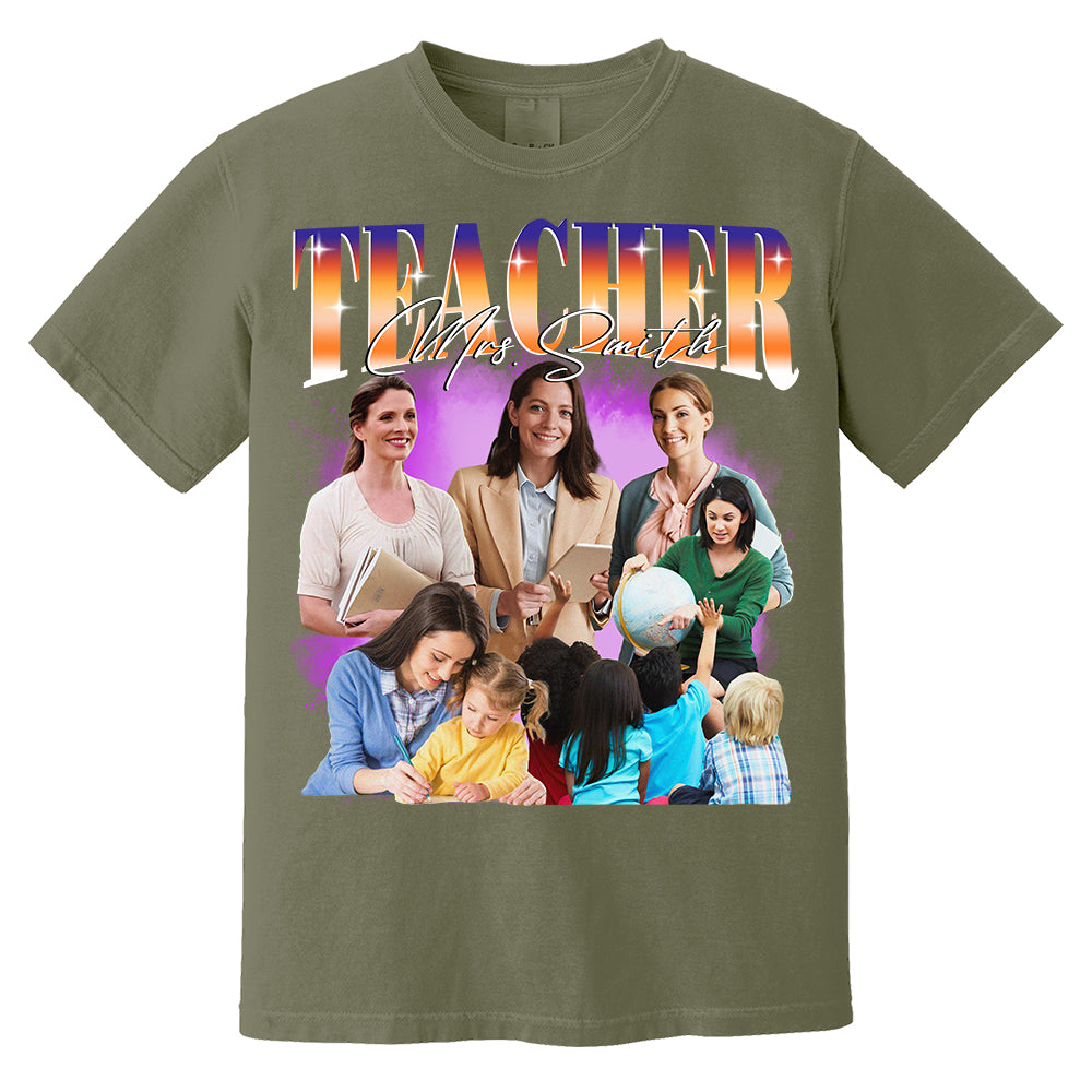 Custom Teacher Bootleg Shirt 90s Vintage Bootleg Custom Face Personalized T Shirt