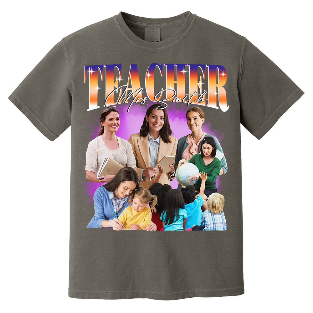 Custom Teacher Bootleg Shirt 90s Vintage Bootleg Custom Face Personalized T Shirt