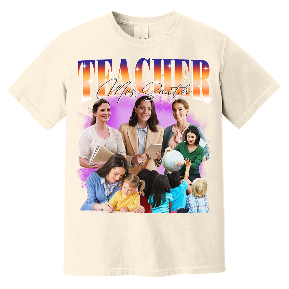 Custom Teacher Bootleg Shirt 90s Vintage Bootleg Custom Face Personalized T Shirt