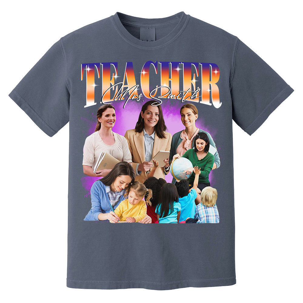 Custom Teacher Bootleg Shirt 90s Vintage Bootleg Custom Face Personalized T Shirt