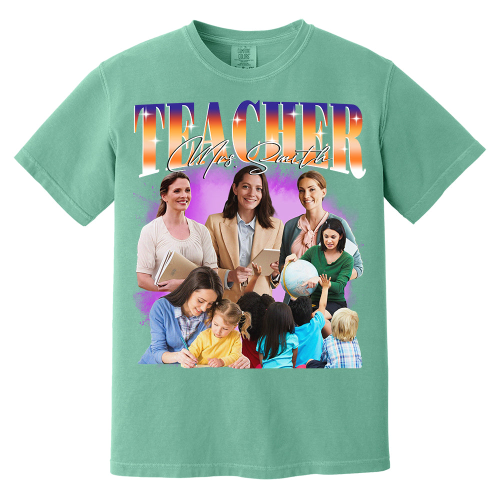 Custom Teacher Bootleg Shirt 90s Vintage Bootleg Custom Face Personalized T Shirt