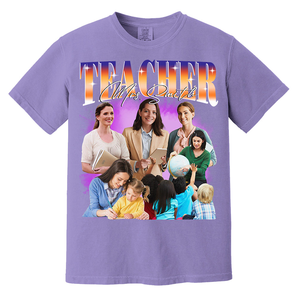 Custom Teacher Bootleg Shirt 90s Vintage Bootleg Custom Face Personalized T Shirt
