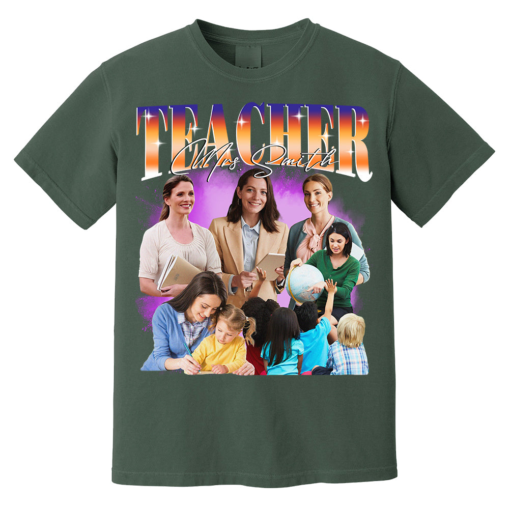 Custom Teacher Bootleg Shirt 90s Vintage Bootleg Custom Face Personalized T Shirt