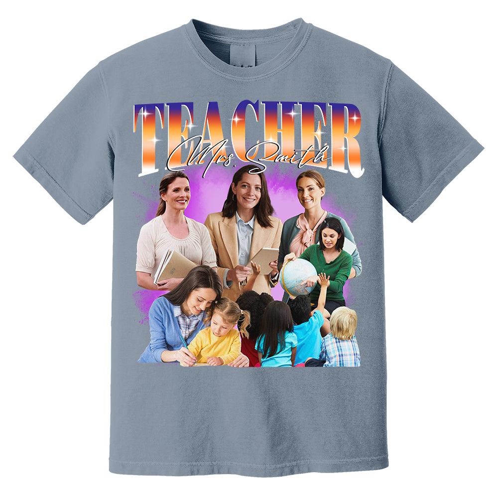 Custom Teacher Bootleg Shirt 90s Vintage Bootleg Custom Face Personalized T Shirt