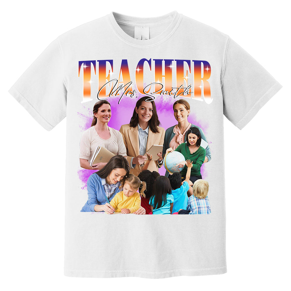 Custom Teacher Bootleg Shirt 90s Vintage Bootleg Custom Face Personalized T Shirt