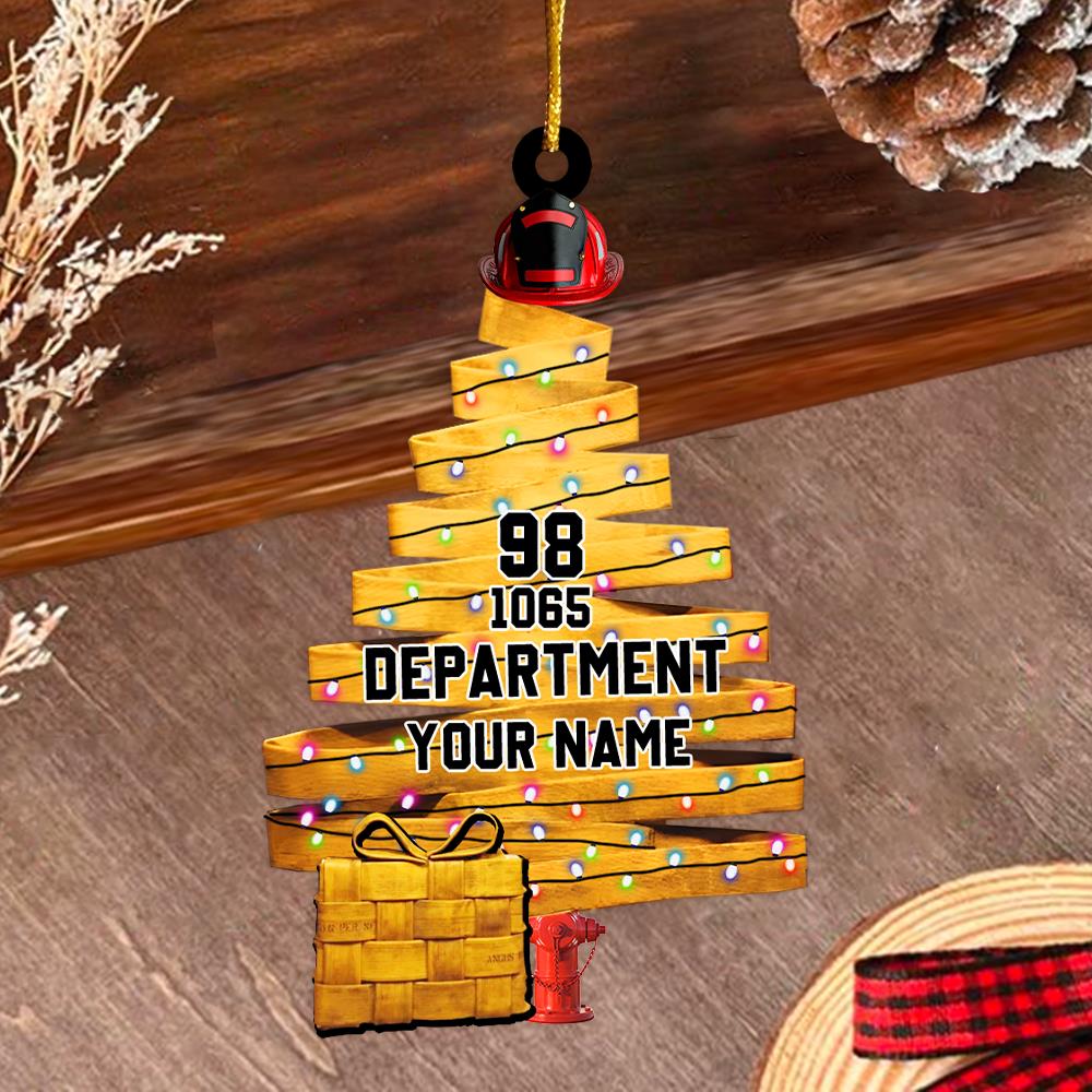 Unique Fire Hose Christmas Tree Personalized Ornament