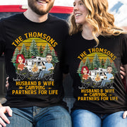 Husband & Wife Camping -  Anniversary, Vacation, Funny Gift For Campers - Personalized Custom Shirt Couples Na04 Tu20