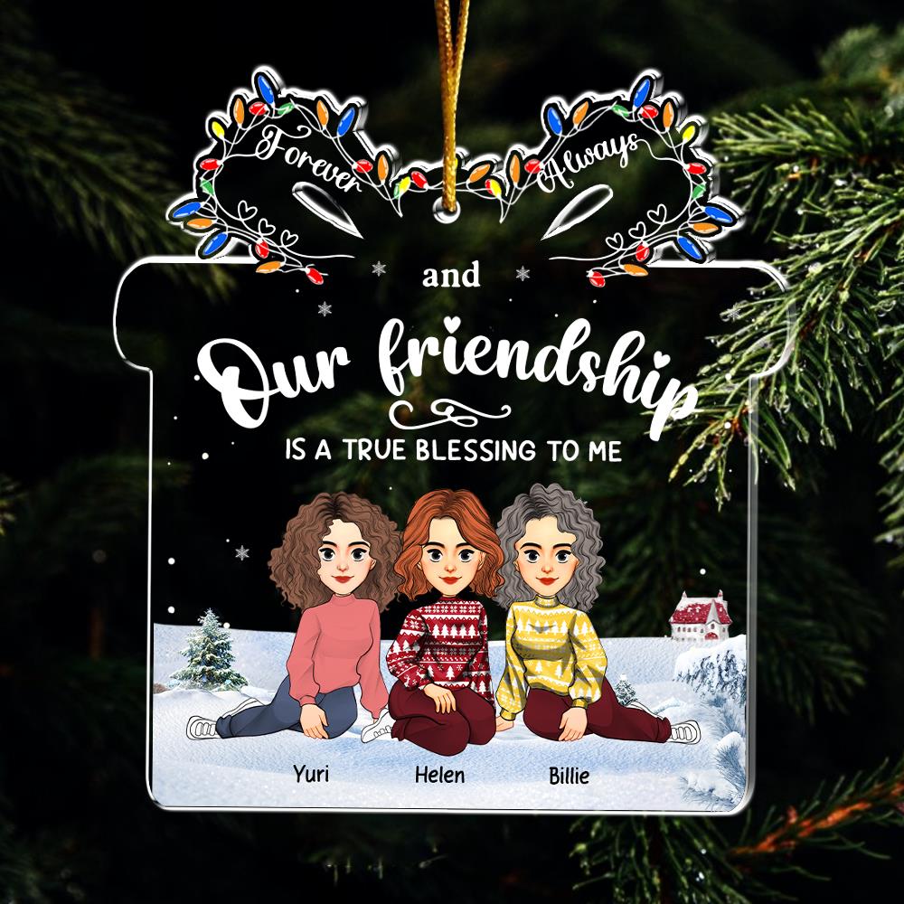 Let The Good Times Roll - Bestie Personalized Custom Ornament - Christmas Gift For Best Friends, BFF, Sisters Vr2 Nh00