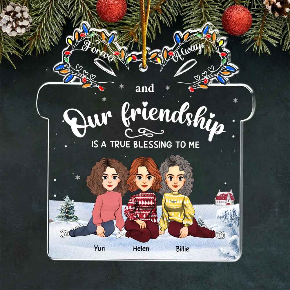 Let The Good Times Roll - Bestie Personalized Custom Ornament - Christmas Gift For Best Friends, BFF, Sisters Vr2 Nh00