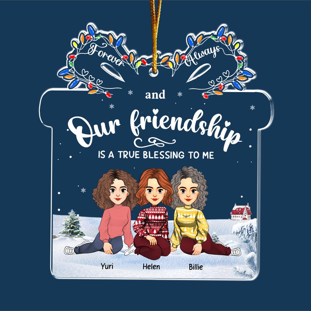 Let The Good Times Roll - Bestie Personalized Custom Ornament - Christmas Gift For Best Friends, BFF, Sisters Vr2 Nh00