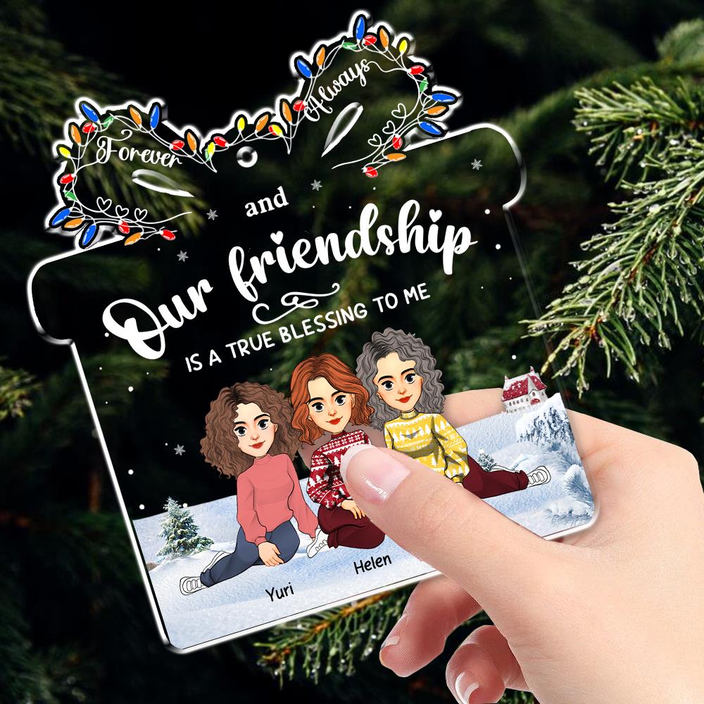 Let The Good Times Roll - Bestie Personalized Custom Ornament - Christmas Gift For Best Friends, BFF, Sisters Vr2 Nh00