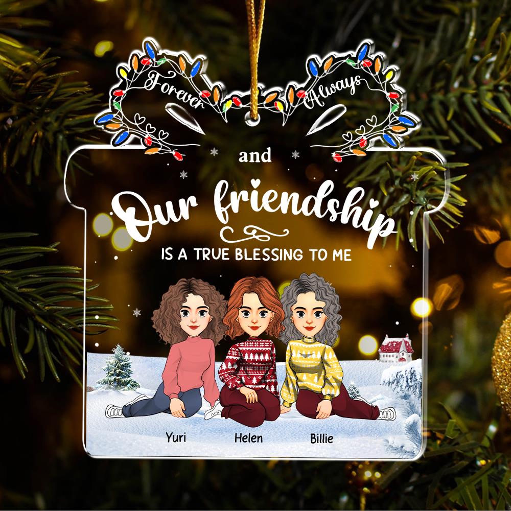Let The Good Times Roll - Bestie Personalized Custom Ornament - Christmas Gift For Best Friends, BFF, Sisters Vr2 Nh00