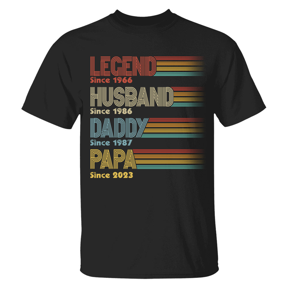 Personalized Vintage Legend Husband Dad Grandpa Since Shirt, Father's Day Gift