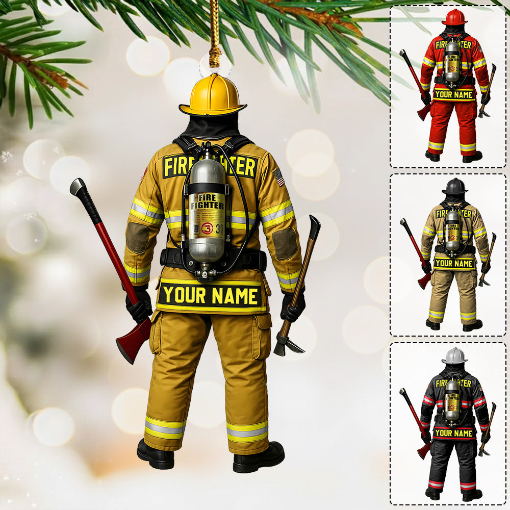 Custom Firefighter On Duty Personalized Ornament Gift For Firefighter Fireman New Do99