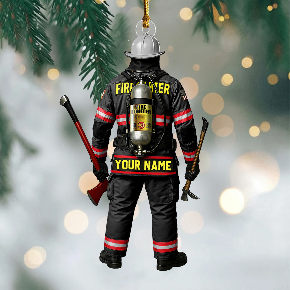 Custom Firefighter On Duty Personalized Ornament Gift For Firefighter Fireman New Do99
