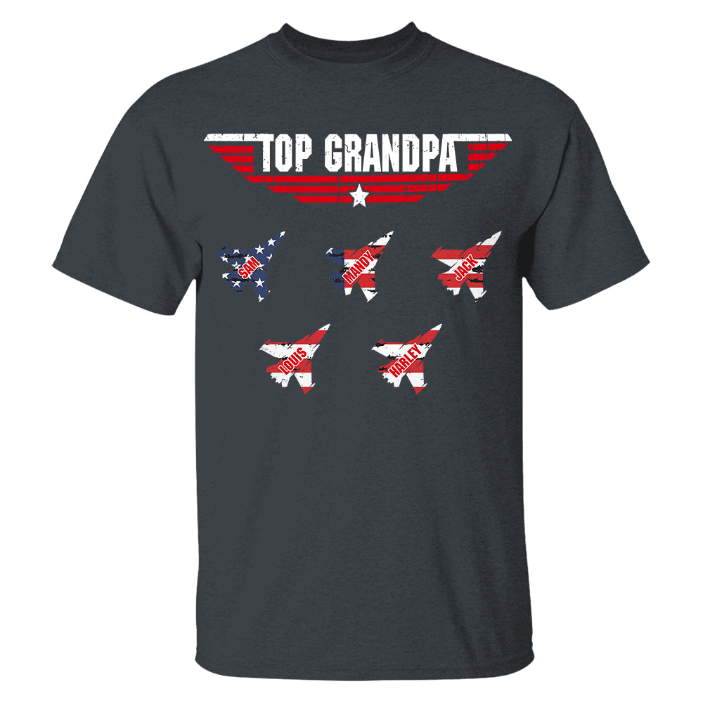 Personalized Top Grandpa, Dad T-shirt, 4th of July Shirt, Gift For Grandpa, Dad