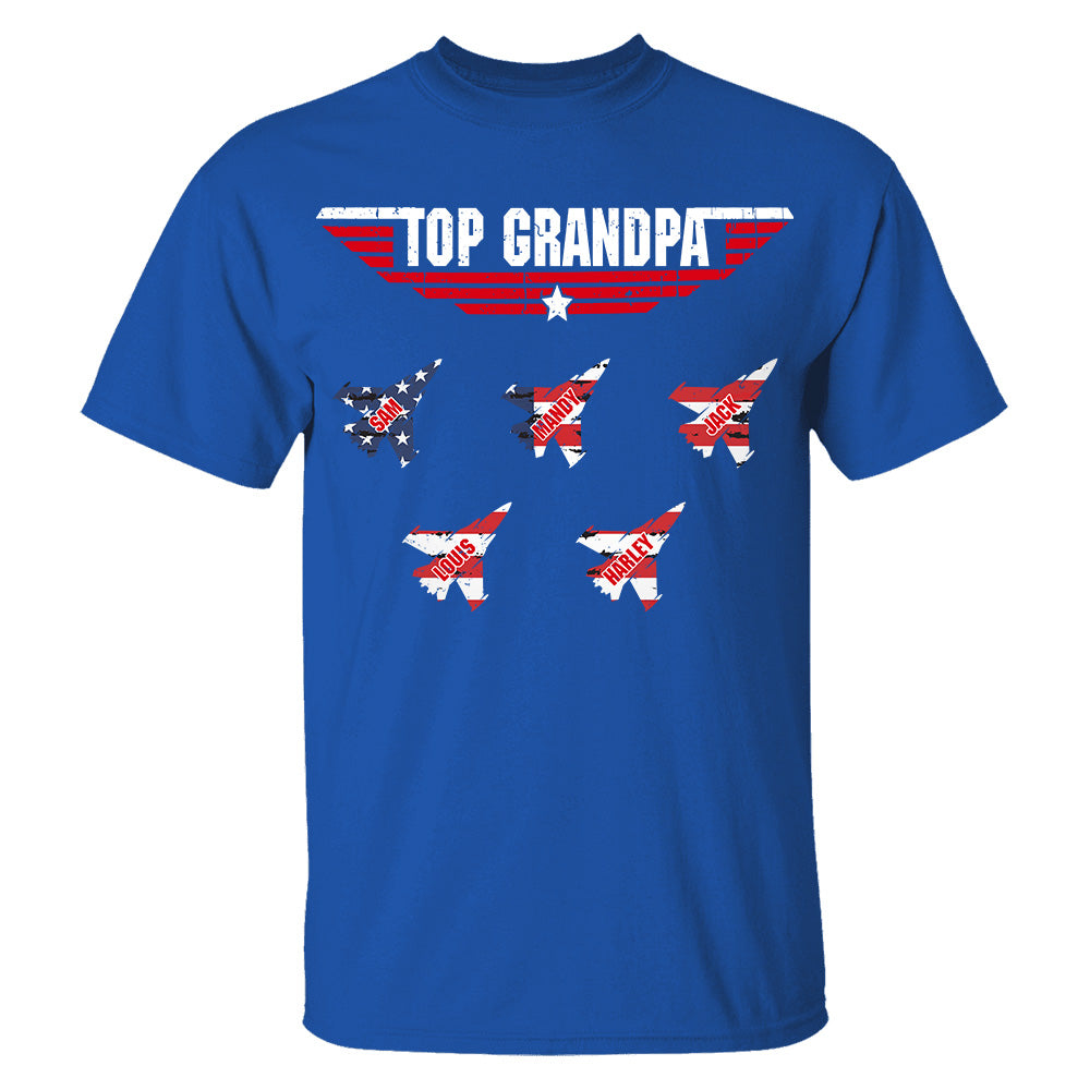 Personalized Top Grandpa, Dad T-shirt, 4th of July Shirt, Gift For Grandpa, Dad