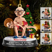 Personalized Gifts For Christmas, Funny Old Couple Acrylic Ornament Hv01