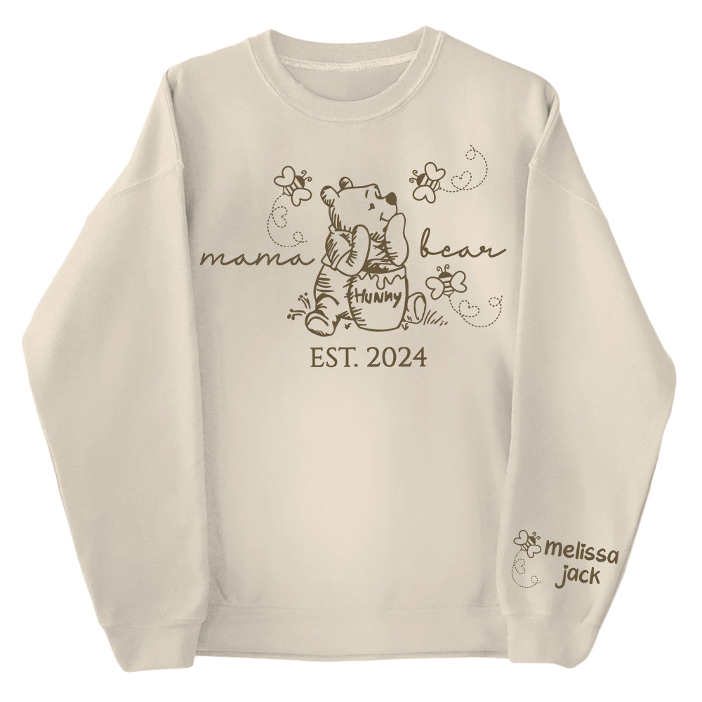 Custom Mama Bear Est And Grandkids Shirts Pt99